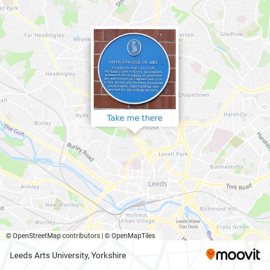 Leeds Arts University map