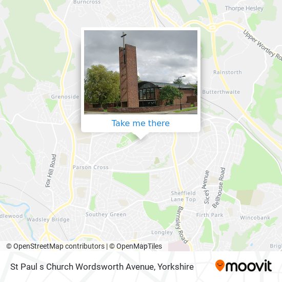 St Paul s Church Wordsworth Avenue map