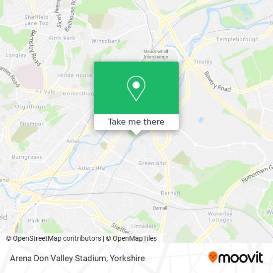Arena Don Valley Stadium map