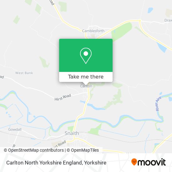 Carlton North Yorkshire England map