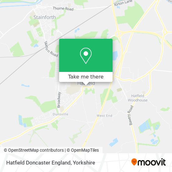 Hatfield Doncaster England map