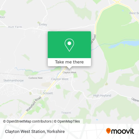 Clayton West Station map