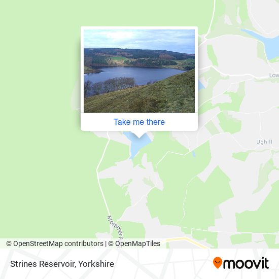 Strines Reservoir map