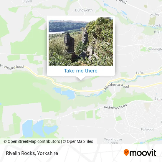 Rivelin Rocks map