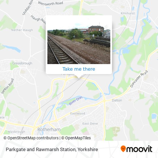 Parkgate and Rawmarsh Station map