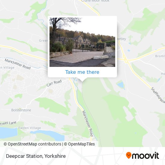 Deepcar Station map