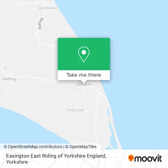 Easington East Riding of Yorkshire England map