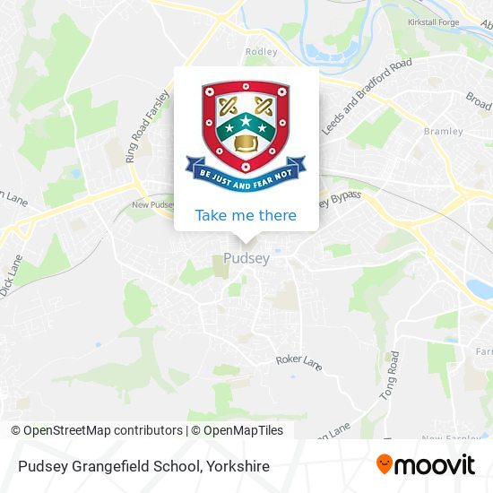 Pudsey Grangefield School map