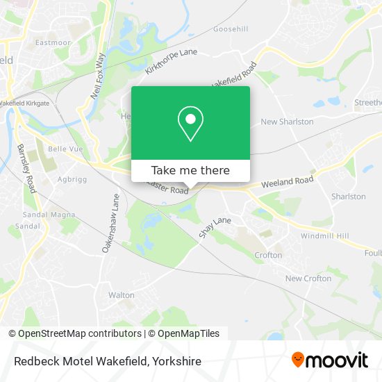 Redbeck Motel Wakefield map