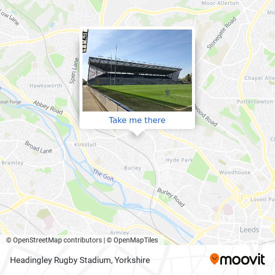 Headingley Rugby Stadium map