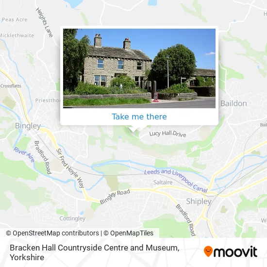 Bracken Hall Countryside Centre and Museum map