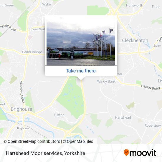 Hartshead Moor services map