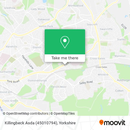 Killingbeck Asda (45010794) map