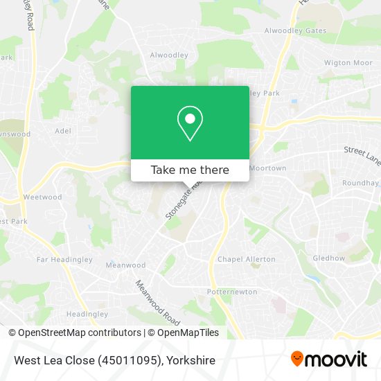 West Lea Close (45011095) map