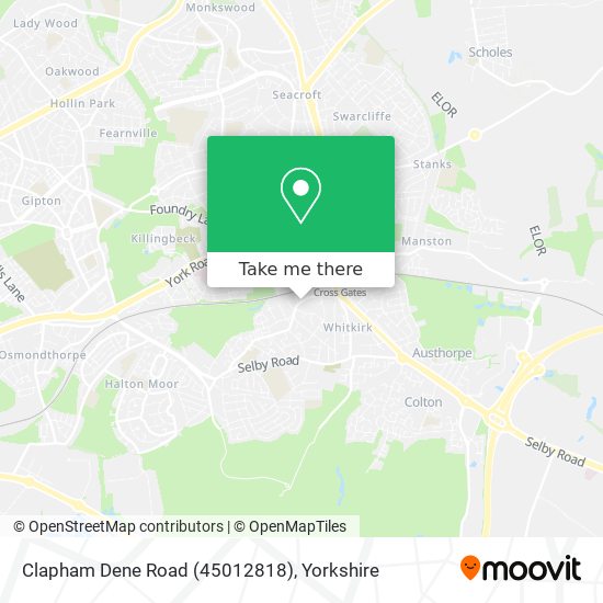 Clapham Dene Road (45012818) map