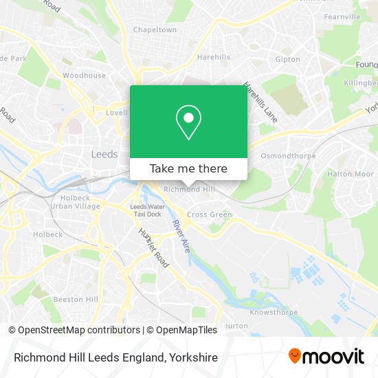 Richmond Hill Leeds England map