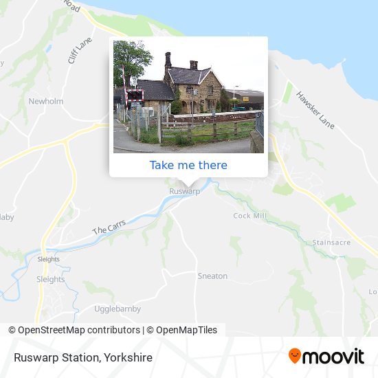 Ruswarp Station map