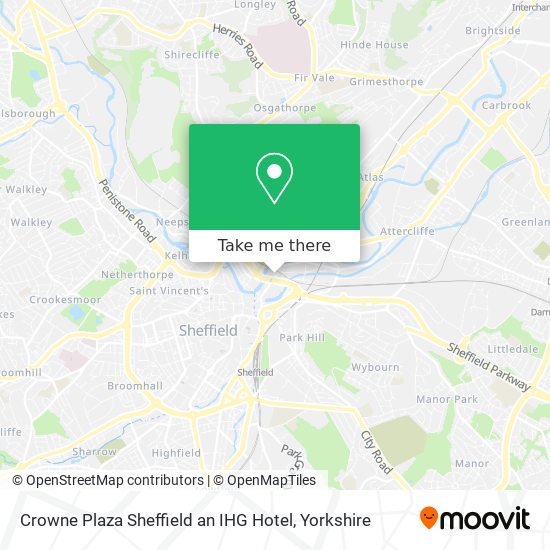 Crowne Plaza Sheffield an IHG Hotel map