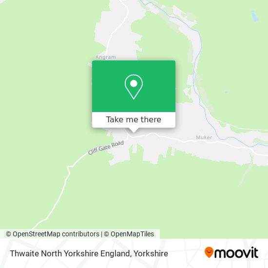 Thwaite North Yorkshire England map