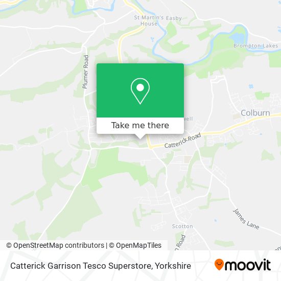 Catterick Garrison Tesco Superstore map