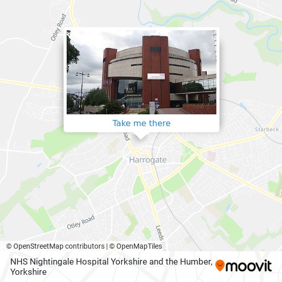NHS Nightingale Hospital Yorkshire and the Humber map
