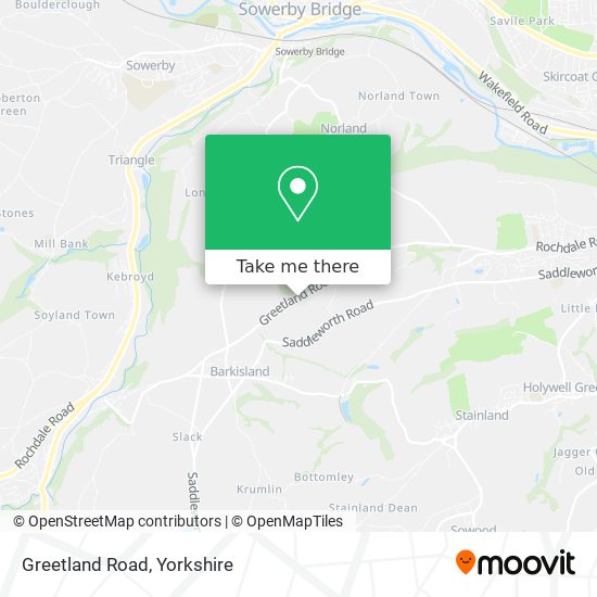 Greetland Road map