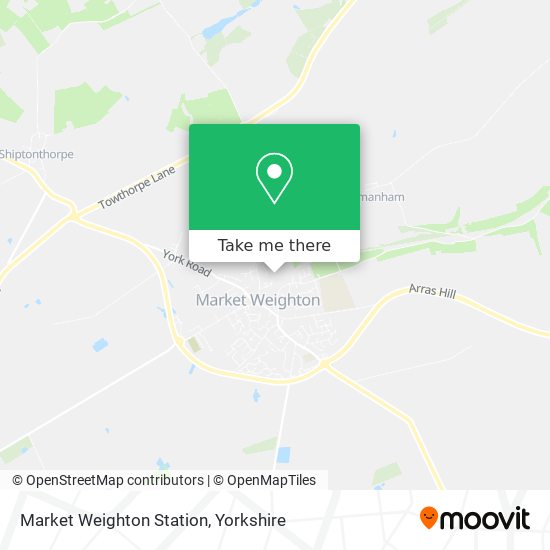 Market Weighton Station map