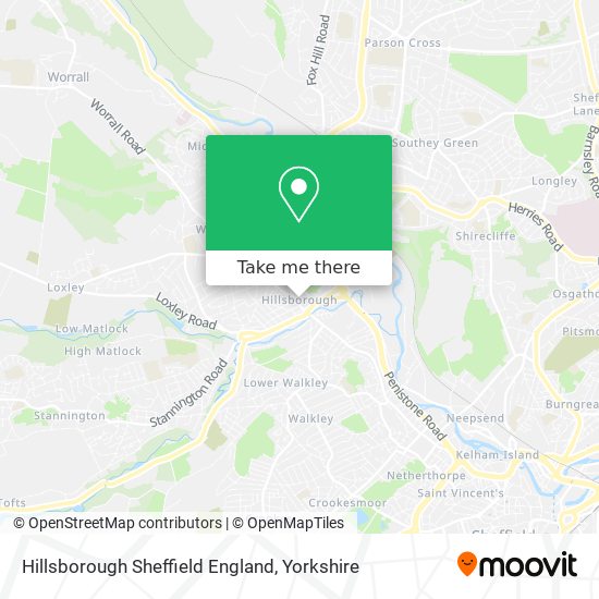 Hillsborough Sheffield England map