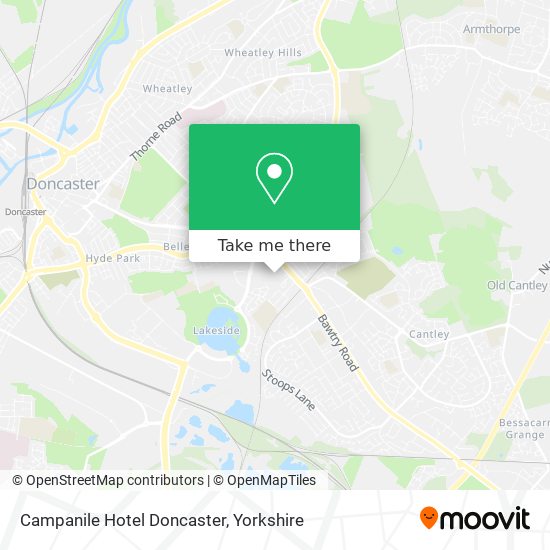 Campanile Hotel Doncaster map