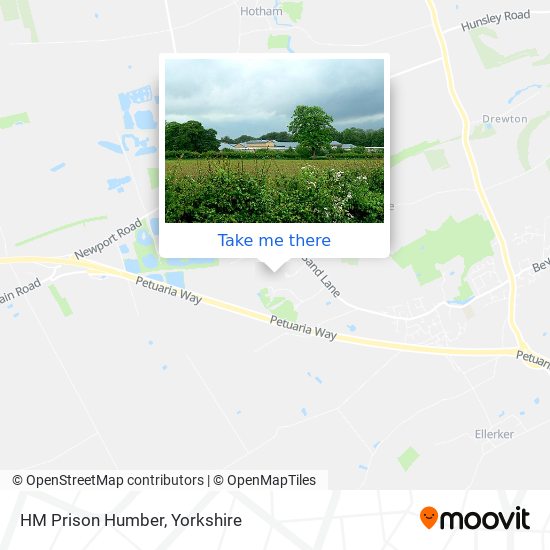HM Prison Humber map