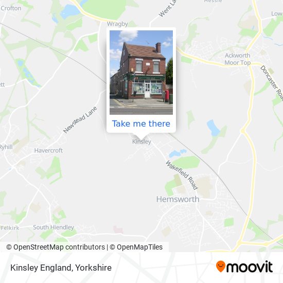 Kinsley England map