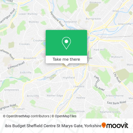 ibis Budget Sheffield Centre St Marys Gate map