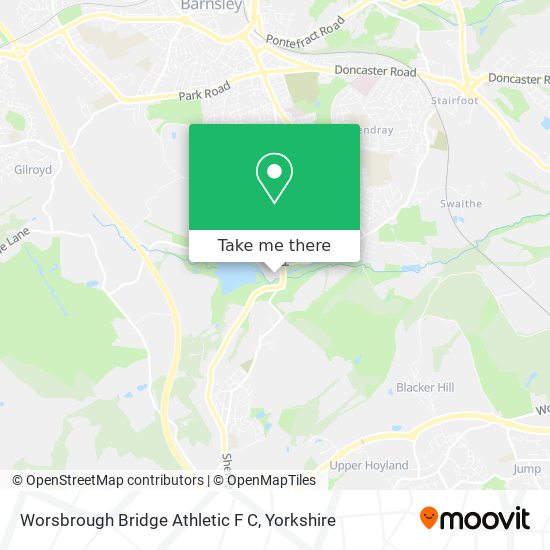 Worsbrough Bridge Athletic F C map