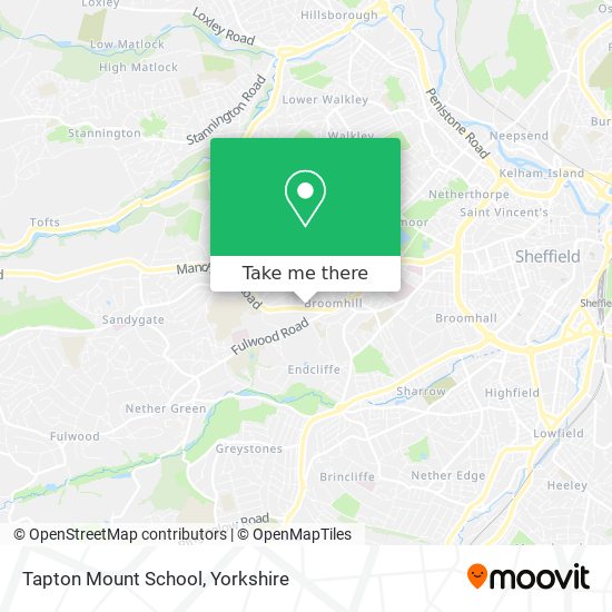 Tapton Mount School map