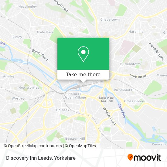 Discovery Inn Leeds map
