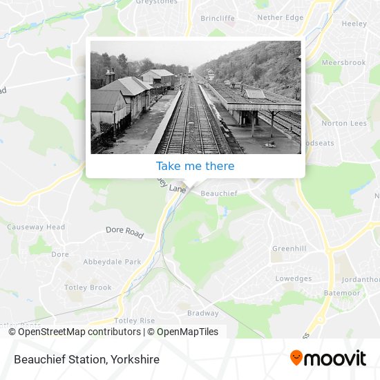 Beauchief Station map