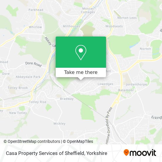 Casa Property Services of Sheffield map