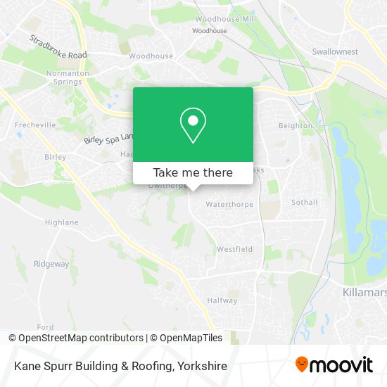 Kane Spurr Building & Roofing map