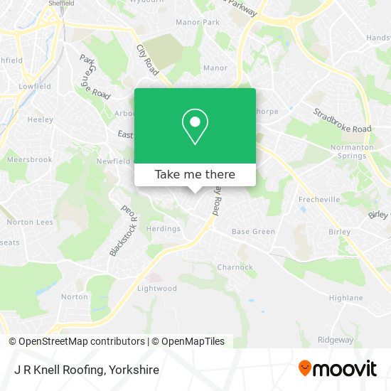 J R Knell Roofing map