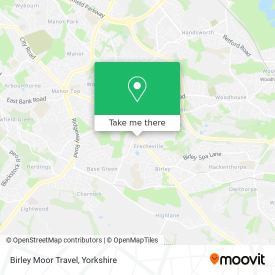 Birley Moor Travel map