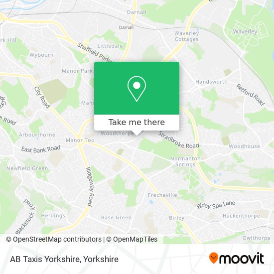 AB Taxis Yorkshire map
