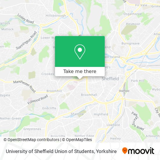 University of Sheffield Union of Students map
