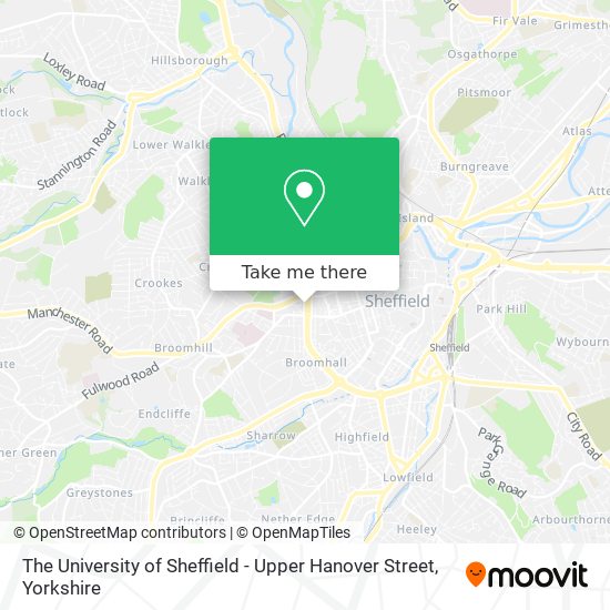 The University of Sheffield - Upper Hanover Street map