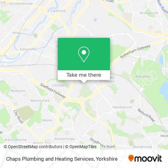 Chaps Plumbing and Heating Services map