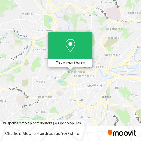 Charlie's Mobile Hairdresser map