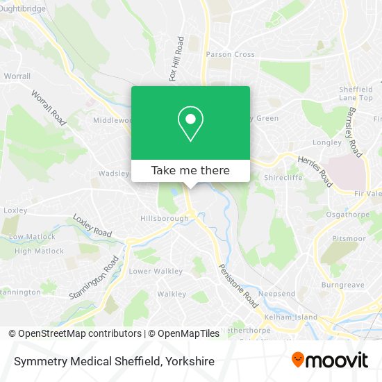 Symmetry Medical Sheffield map