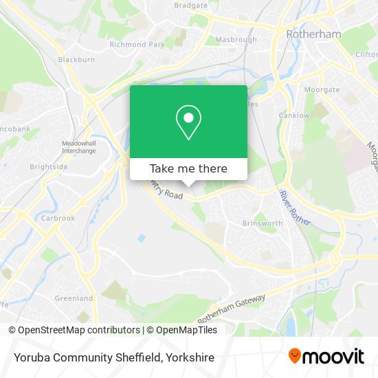 Yoruba Community Sheffield map