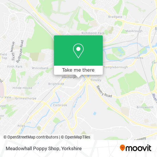 Meadowhall Poppy Shop map