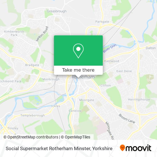Social Supermarket Rotherham Minster map