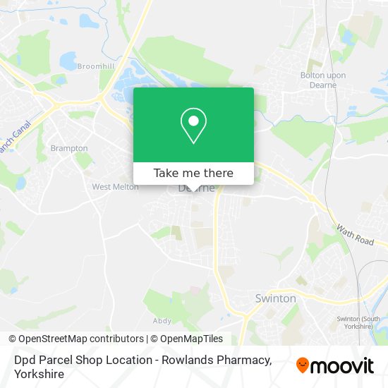 Dpd Parcel Shop Location - Rowlands Pharmacy map
